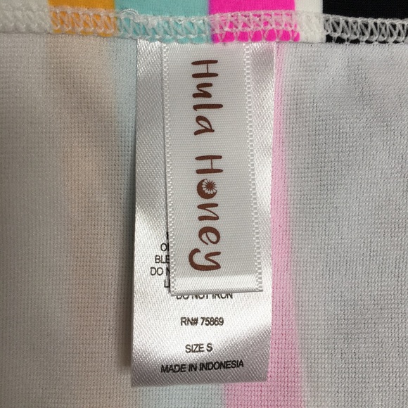 Hula Honey Soul Stripe Side Tie Bikini Bottoms - Picture 7 of 8